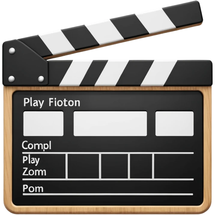 clapperboard with a play button emoji