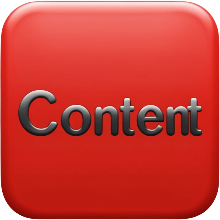 the text ‘Content’ in bold red letters emoji