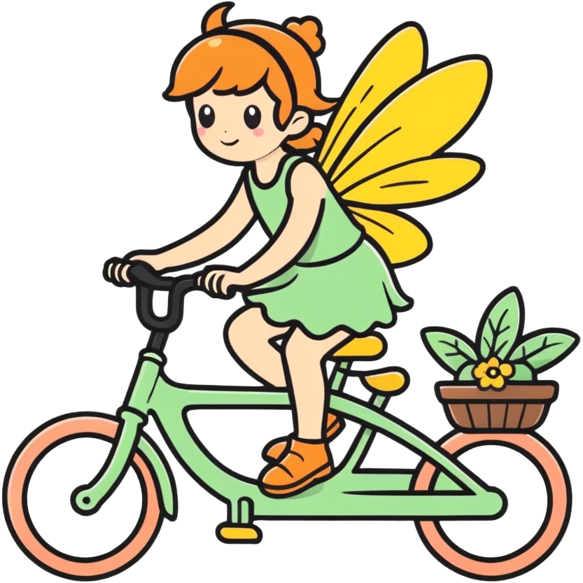 a fairy eith a bike emoji
