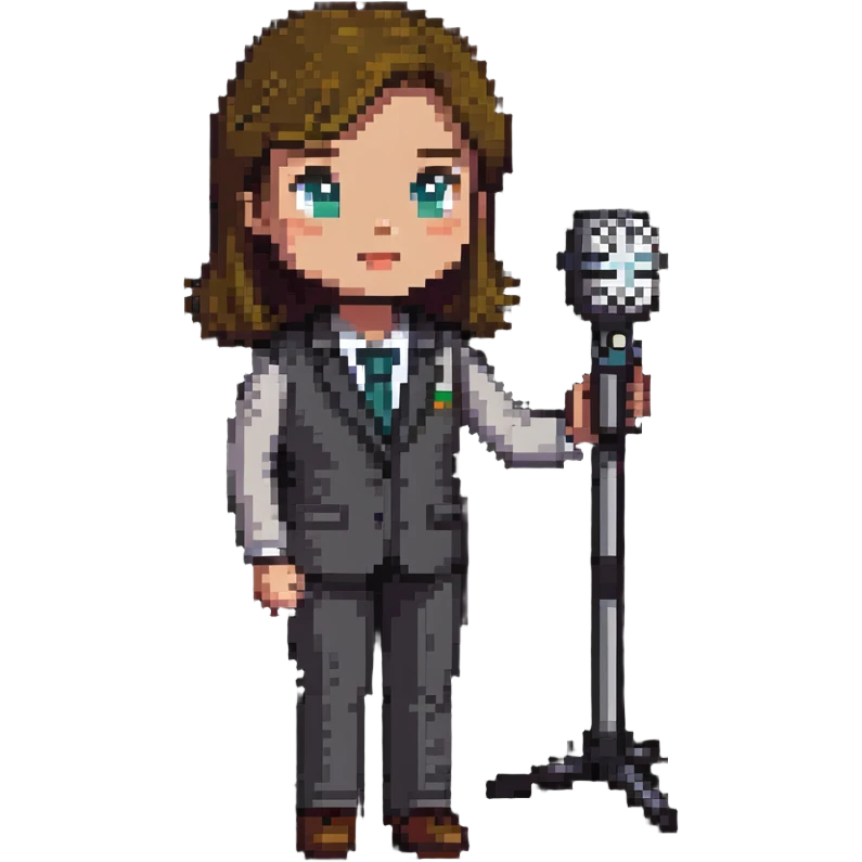 news reporter with microphone emoji