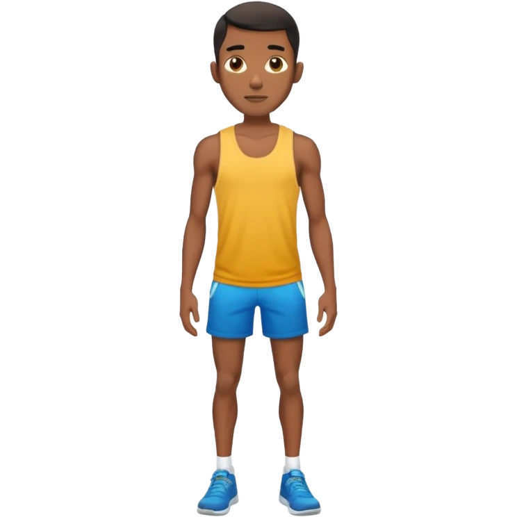 Skinny black man with gyatt full body emoji