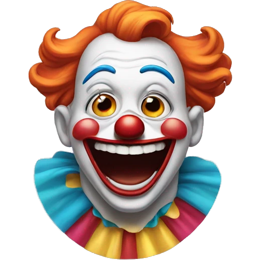 Happy crying clown emoji