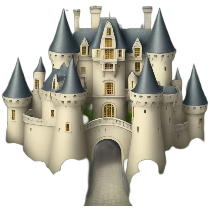 Le château solitaire derrière le miroir emoji