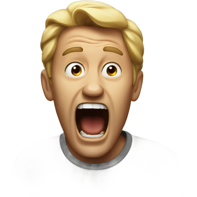 screaming man emoji