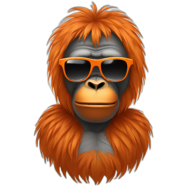 orang outant with sunglasses emoji