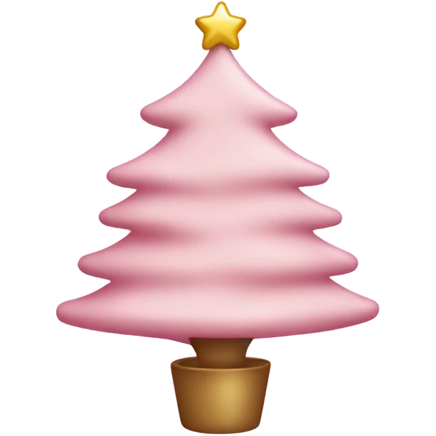 Light pink Christmas tree with ornaments  emoji