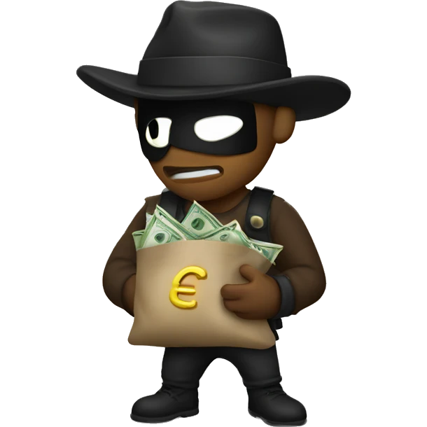 A bandit holding a money bag emoji
