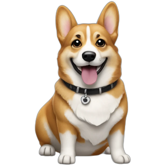 Corgi as the lead singer of the rock band creed emoji