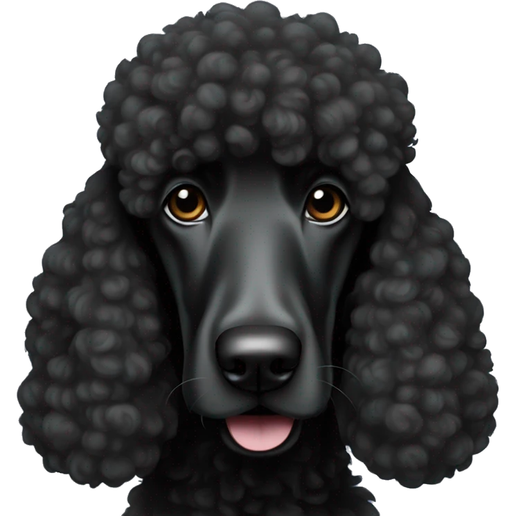 Black standard poodle emoji