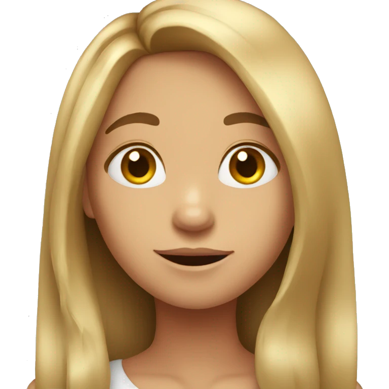 girl with long hair thinking about a guy emoji