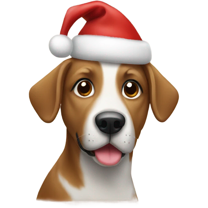 Christmas dog emoji