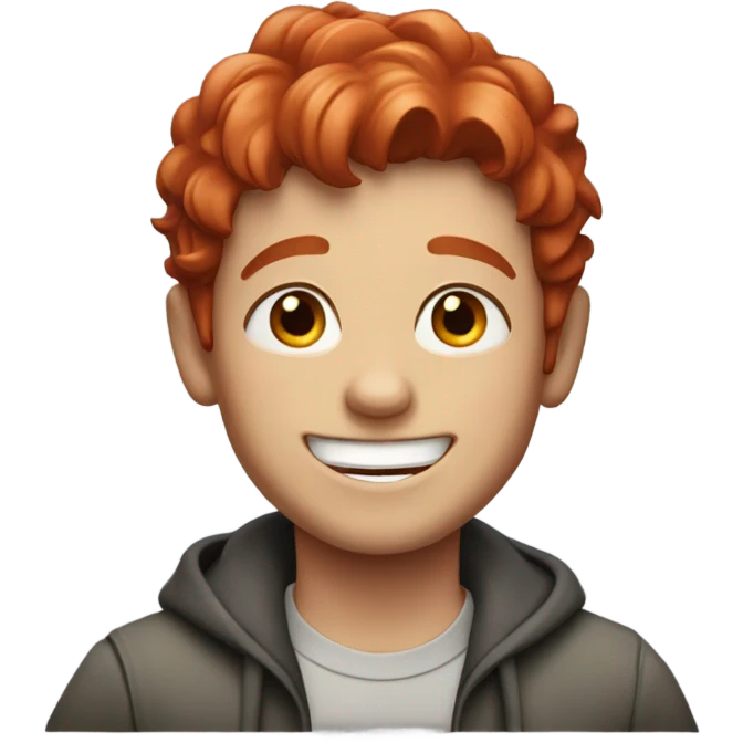a happy boy with red hair emoji