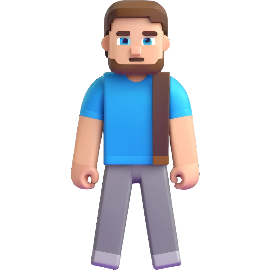 Minecraft Steve character emoji