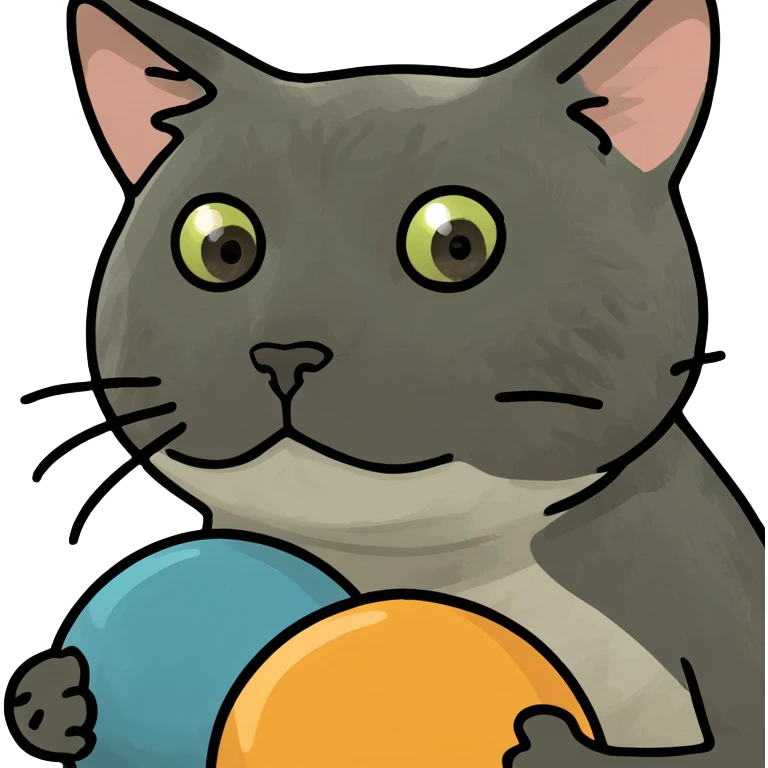 Cat with balls emoji