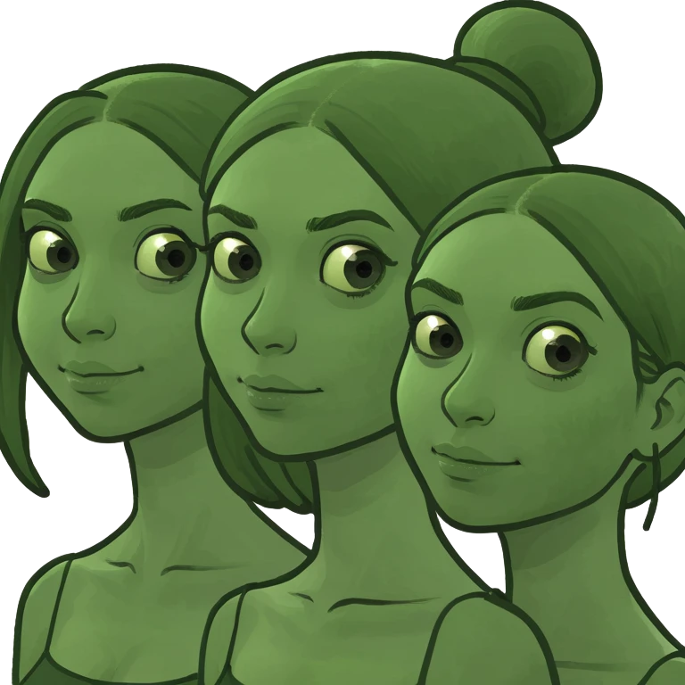 Three girls emoji