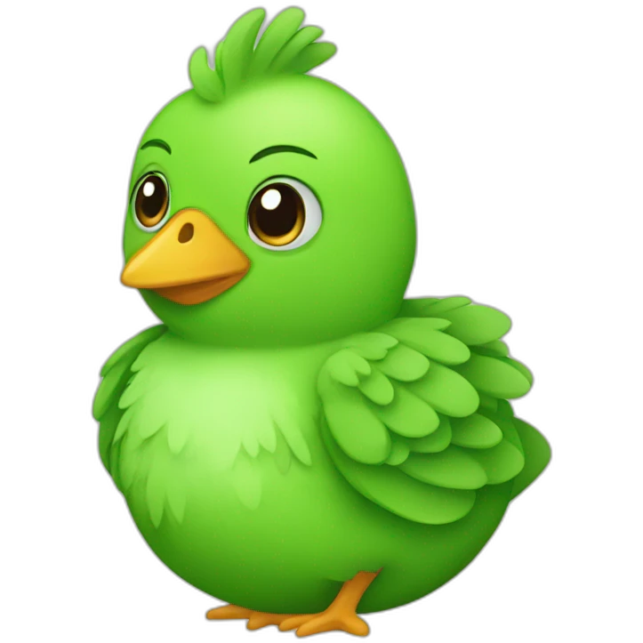 Green chick emoji