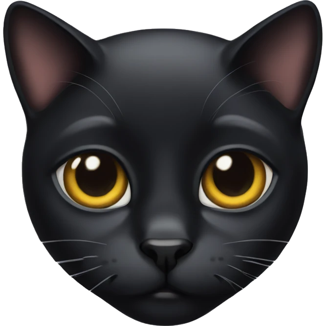 Black cat with one eye emoji