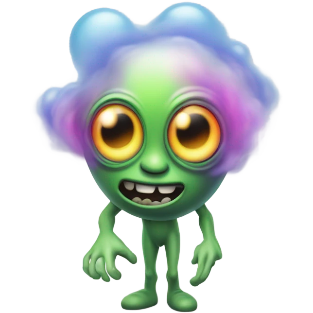 an alien farting  emoji