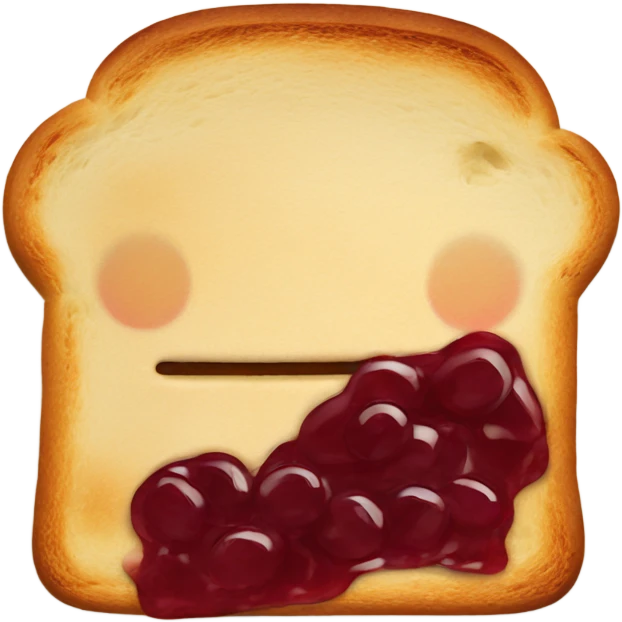 Toast with jam emoji