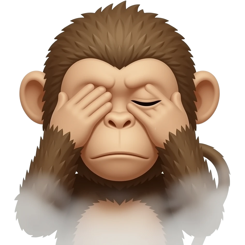 😶‍🌫️+🙊 emoji