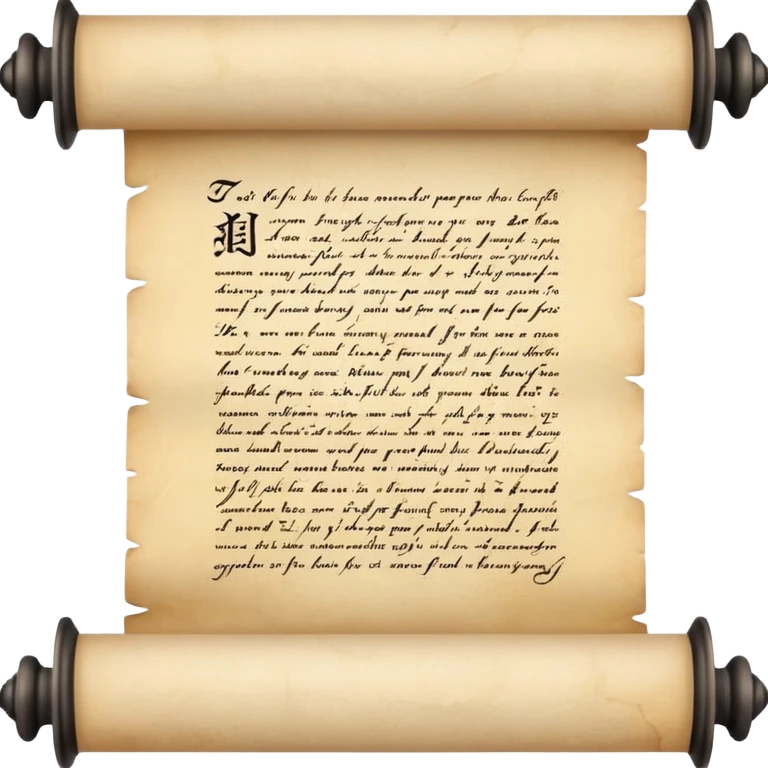 Beautiful and magical scroll with words on it  emoji