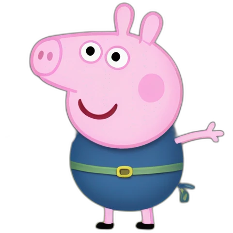 Peppa pig whit a sword in is hands emoji