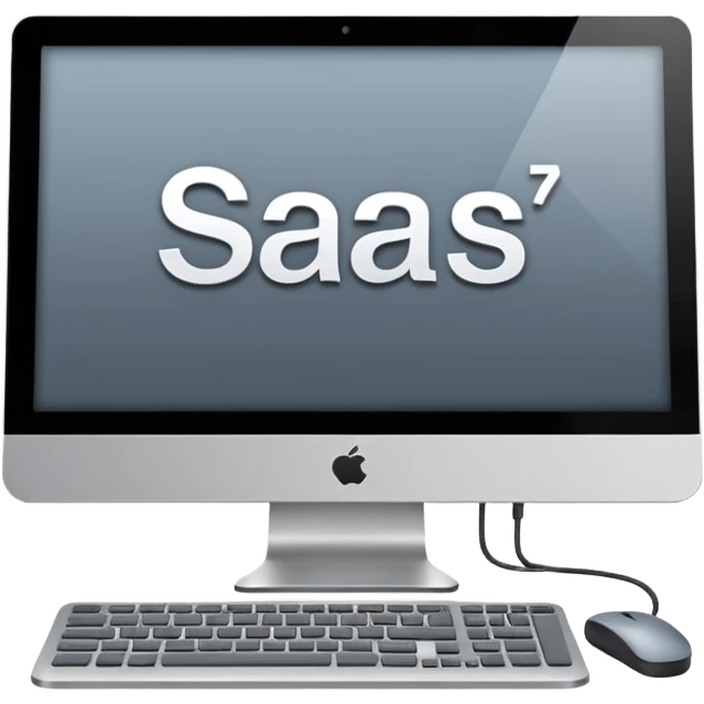technical looking computer with text "SaaS" emoji