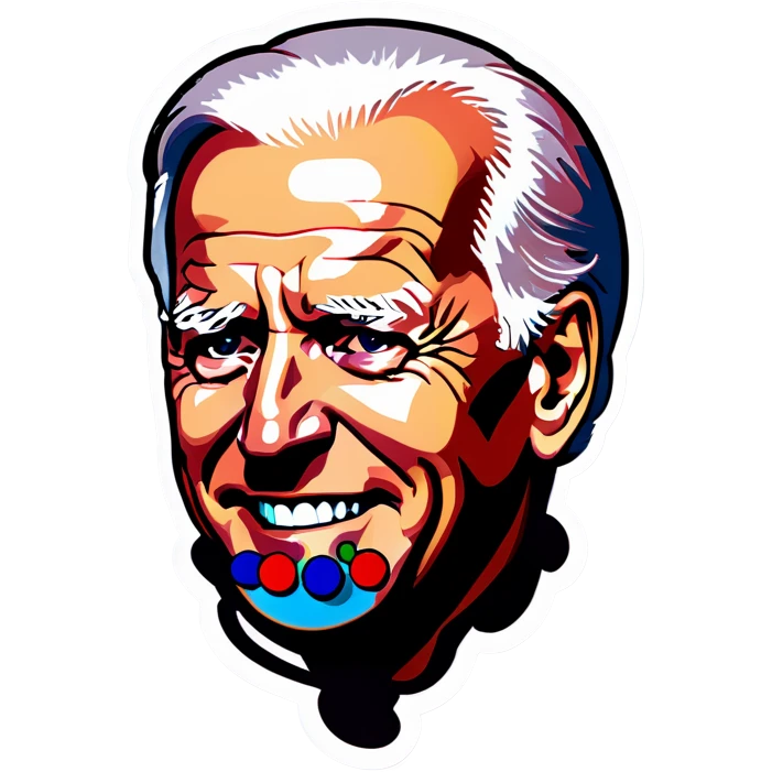 Joe Biden with balls on chin  emoji