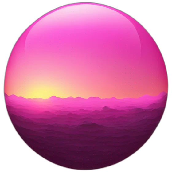 Pink planet sunset emoji