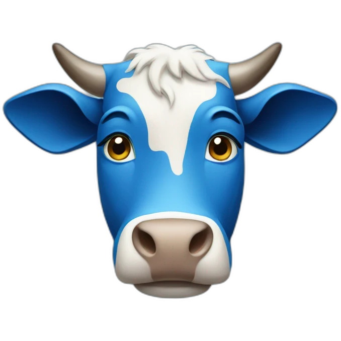 blue cow emoji
