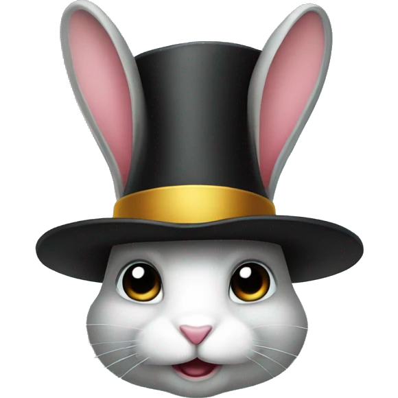 magician hat rabbit emoji
