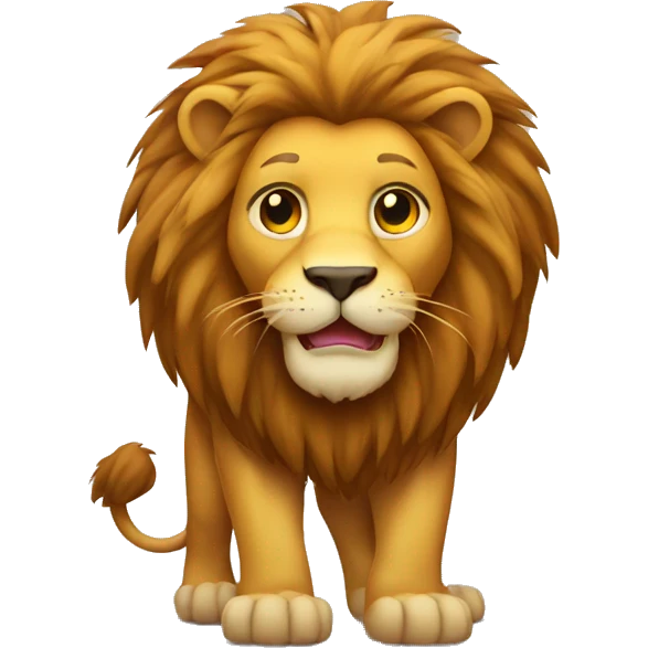 A full body lion emoji
