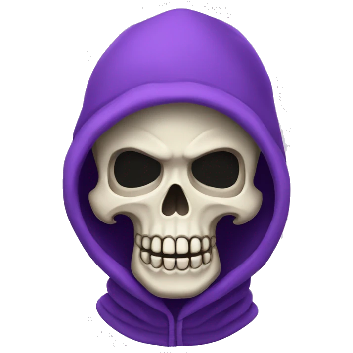 puple skeleton with balaclava emoji