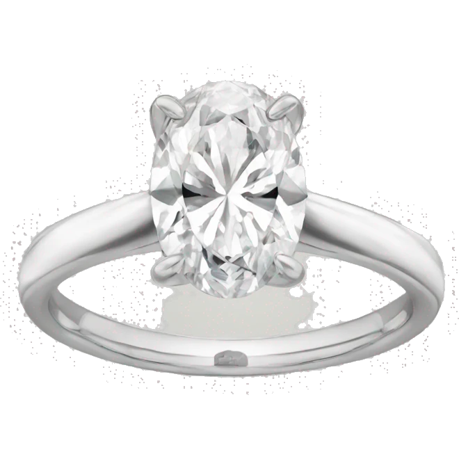 oval solitaire engagement ring  emoji