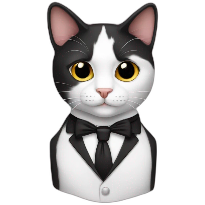 tuxedo cat wearing a tuxedo emoji