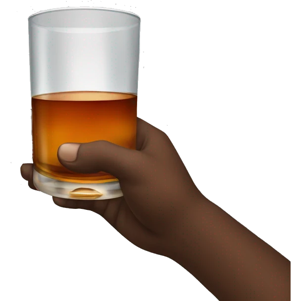 hand holding a glass of whiskey emoji