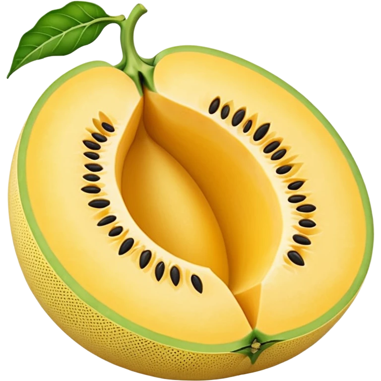 whole yellow melon with slice on right side  emoji