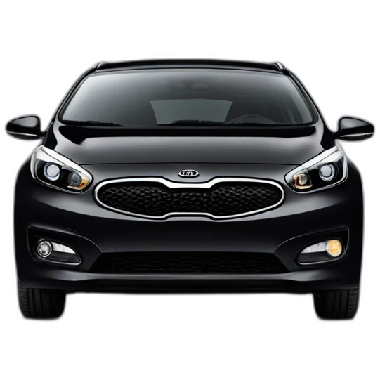 Front side view Black kia ceed 2013 emoji