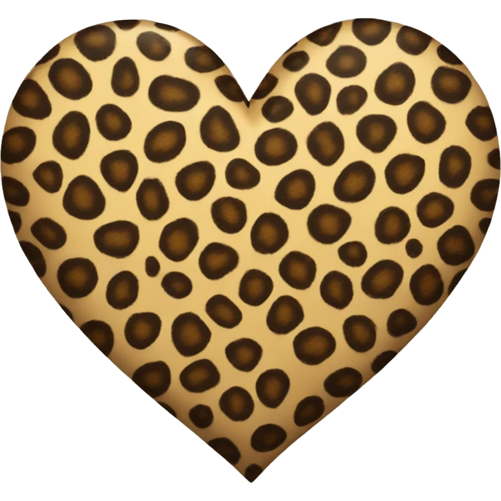 leopard print heart emoji