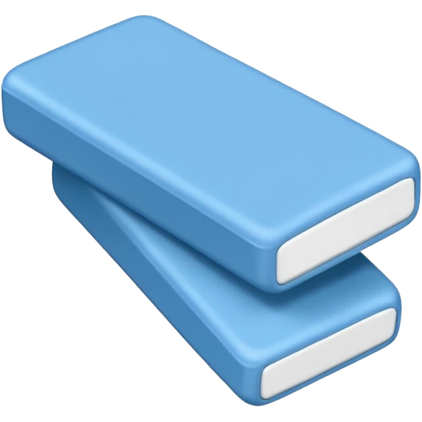 White eraser with blue wrap emoji