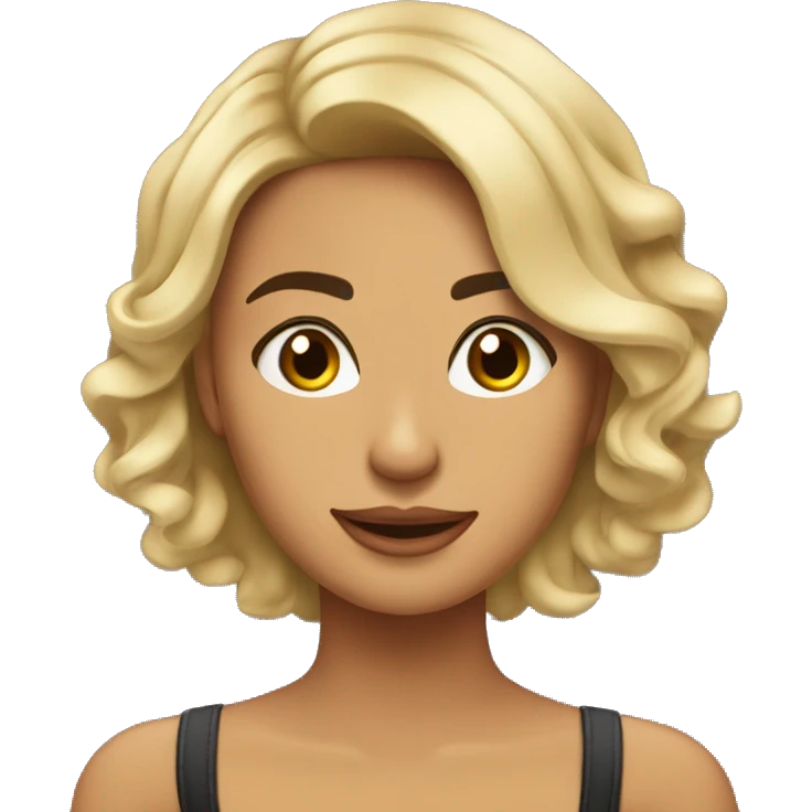 Chica Morena conTrencitas ssueltas pr todo el cabello  emoji