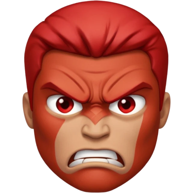 a man with many and angry face emoji