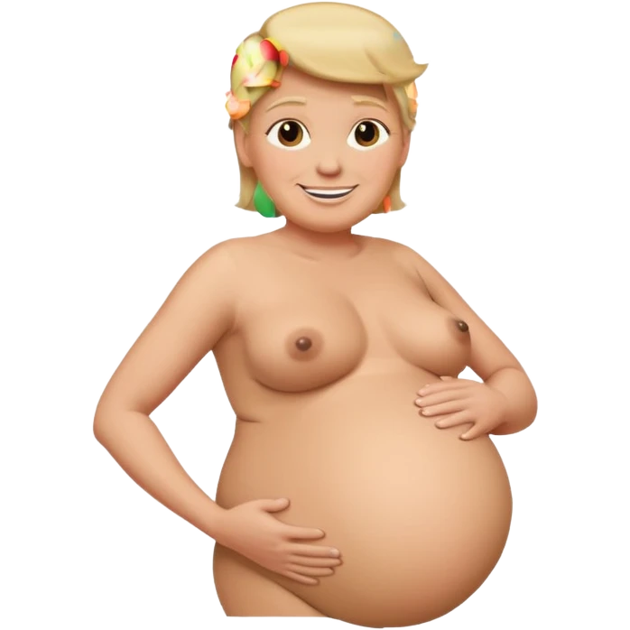 Pregnant belly Donald trump  emoji