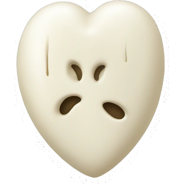 Ivory heart emoji
