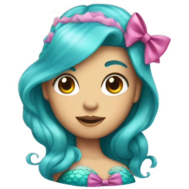 Mermaid wearing a bow  emoji