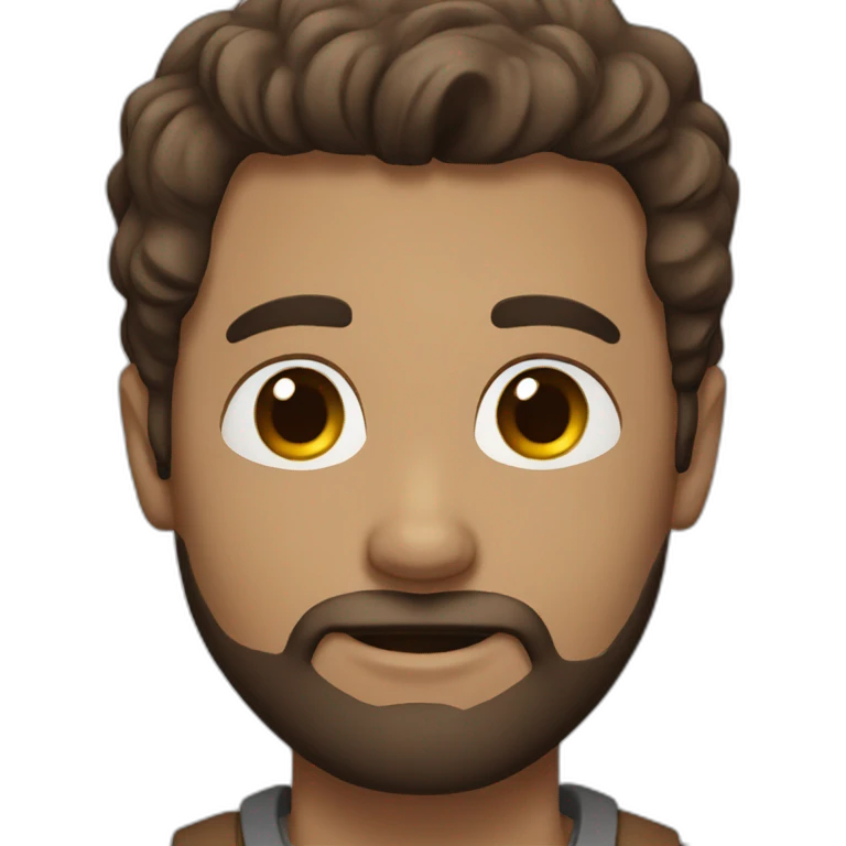 brown haired man with beard emoji