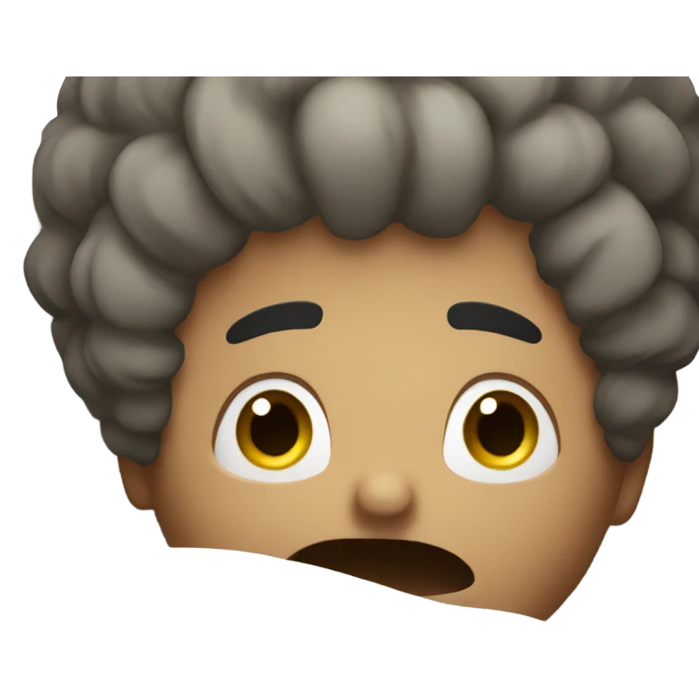 Boy laying down in bed saying no emoji