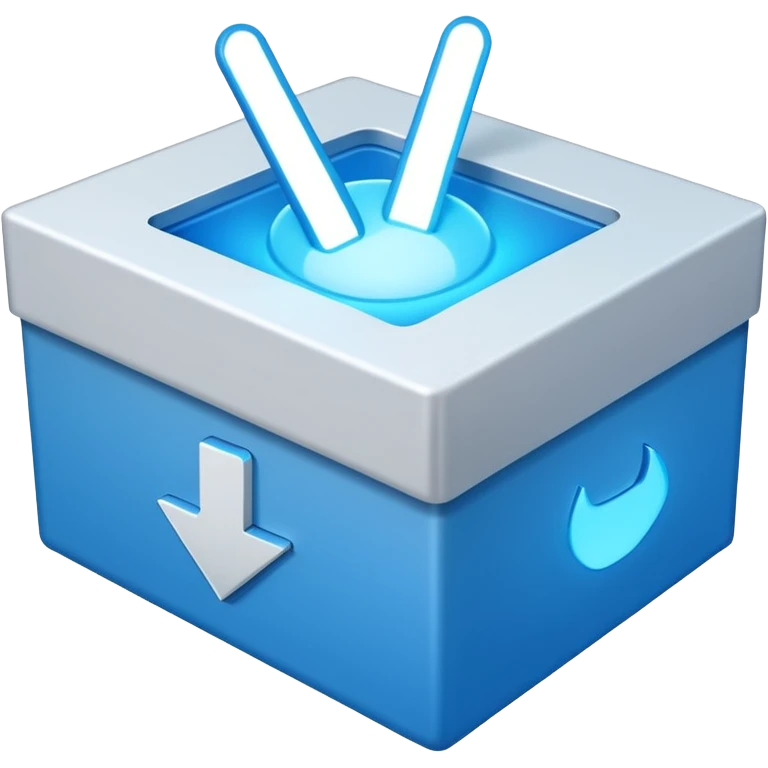 a macos style cursor clicking on a box emoji