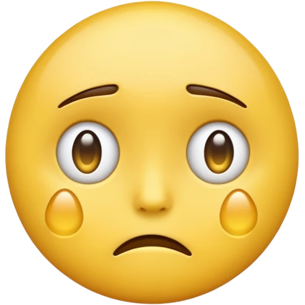 A sad emoji hiding its emotions  emoji