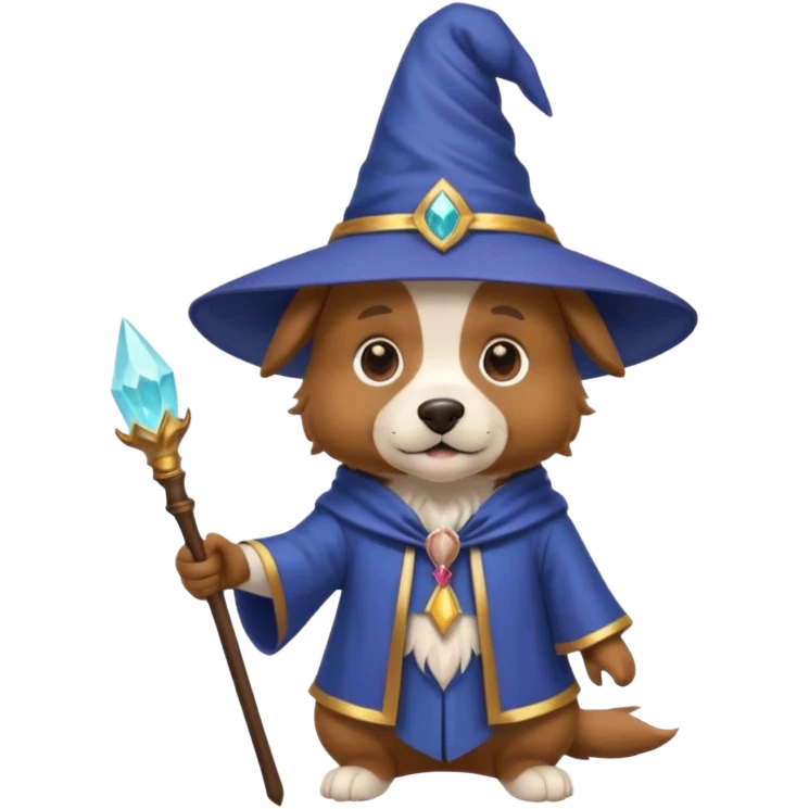 Dog wizard emoji